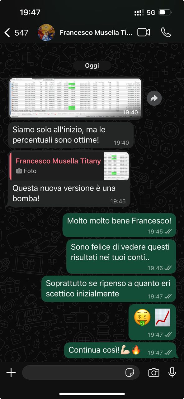 Screenshot risultati cliente