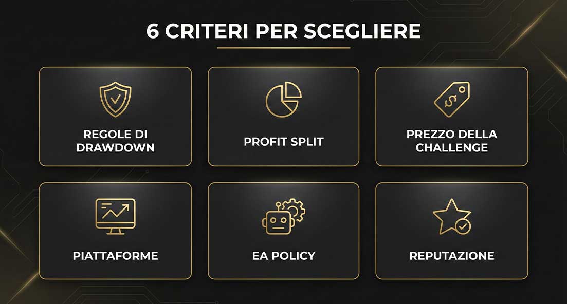 come scegliere una prop firm criteri fondamentali