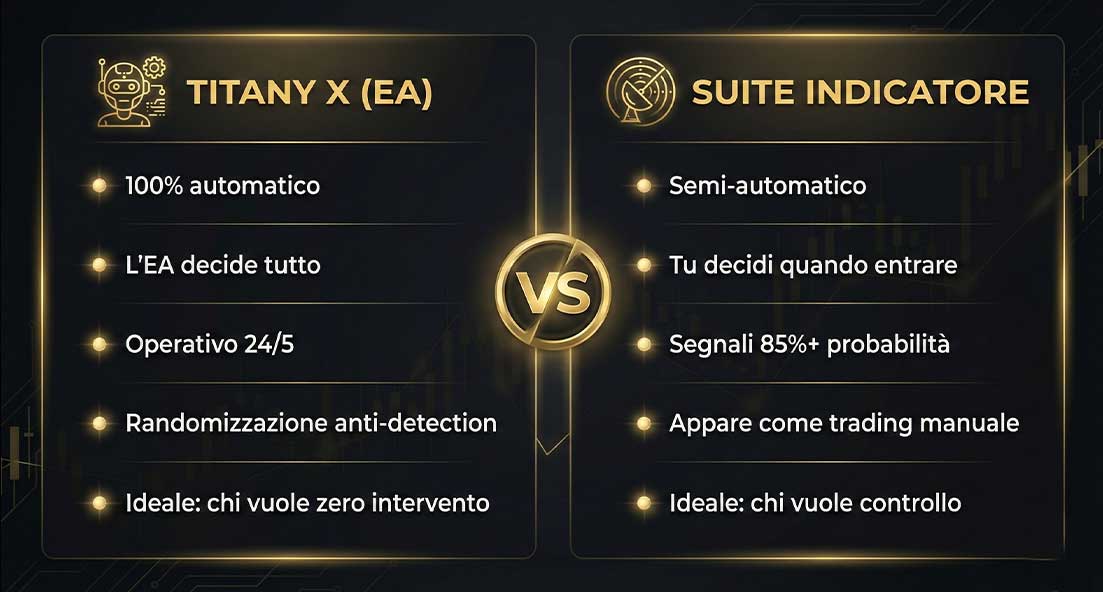 confronto expert advisor suite indicatore funzionalità differenze