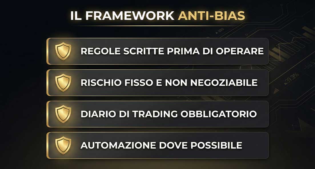 framework controllo emozioni trading strategie anti bias
